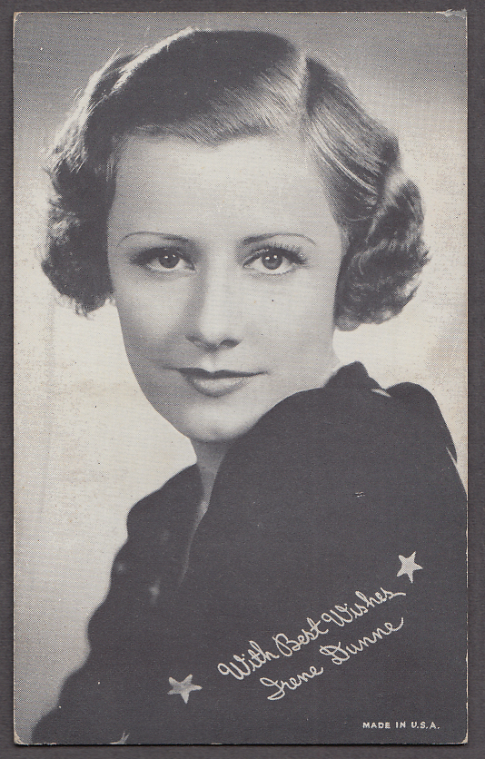 Image for Actress Irene Dunne arcade card 1940s
