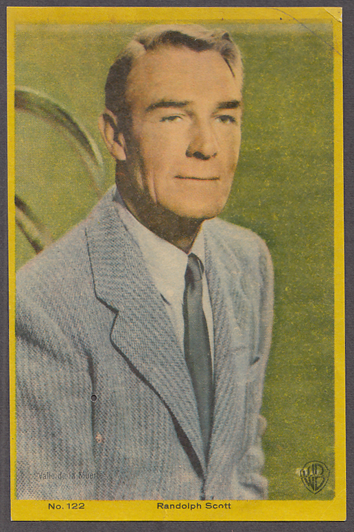 Image for Actor Randolph Scott 3x5" picture Argentina 1959