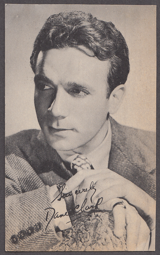 Image for Actor Dane Clark Warner Bros studio fan letter reply card 1946