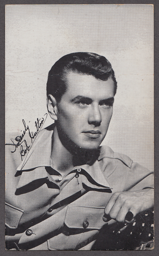 Image for Actor Bob Hutton Warner Bros fan letter reply postcard 1944