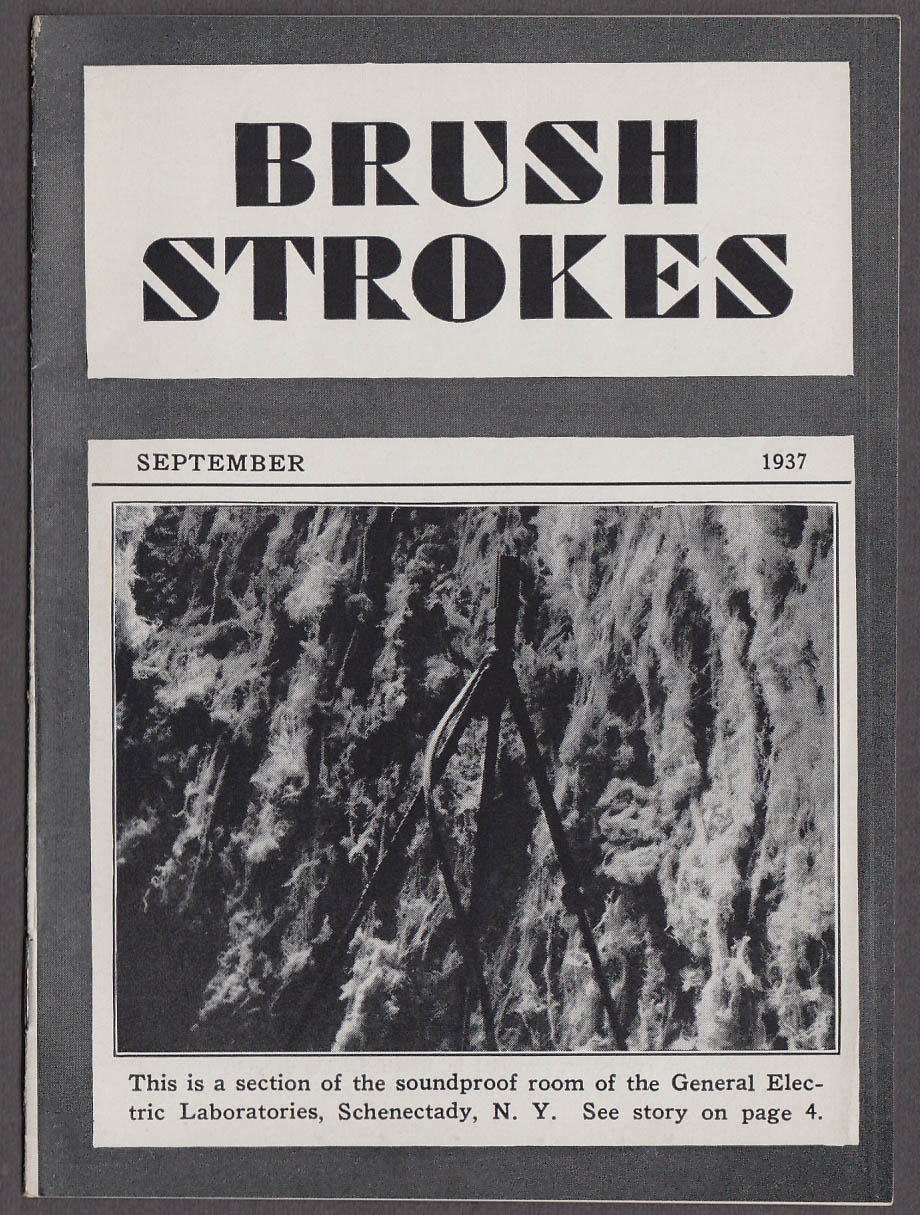 Image for BRUSH STROKES microphone maker magazine 9 1937 GE Labs Soundproof Room