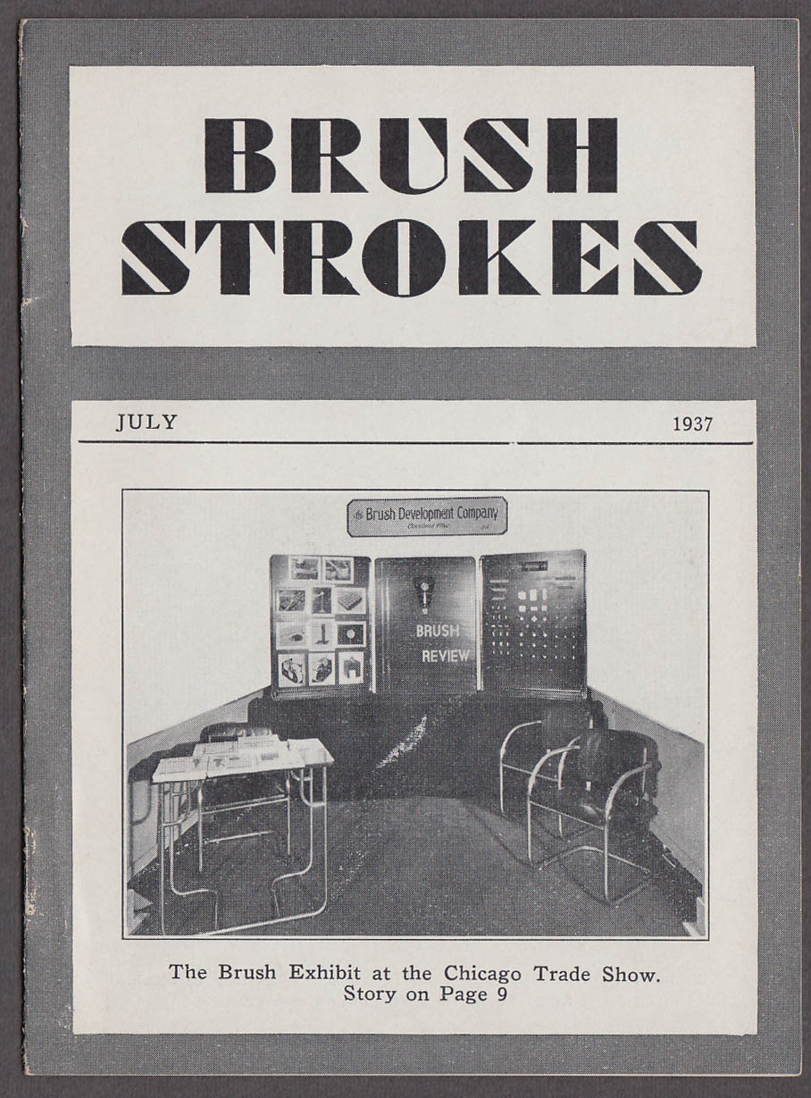 Image for BRUSH STROKES microphone maker magazine 7 1937 Chicago Trade Show