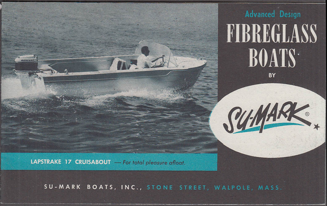 Image for 1961 Su-Mark Fiberglass Speedboat sales catalog Walpole MA