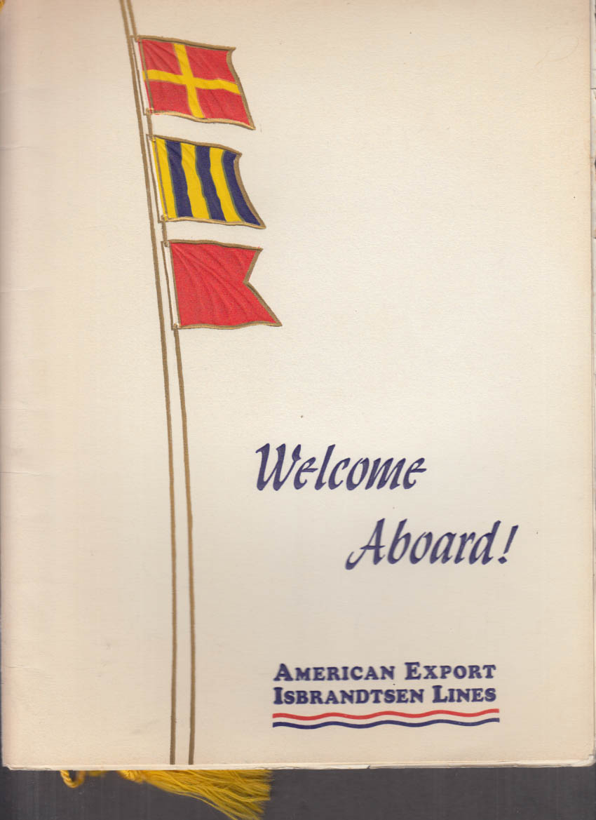 Image for American Export Isbrandtsen S S Atlantic Get-Together Dinner Menu 10/9 1966