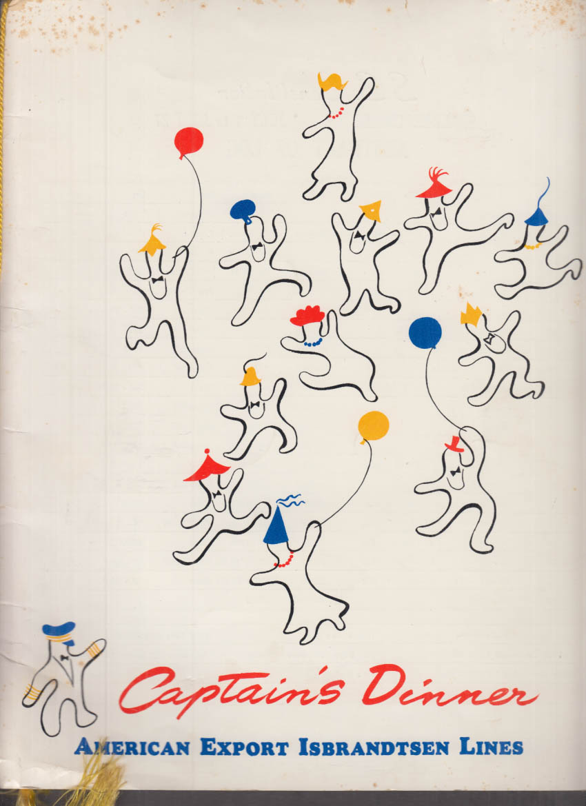 Image for American Export Isbrandtsen Lines S S Constituion Welcome Dinner Menu 7/25 1965