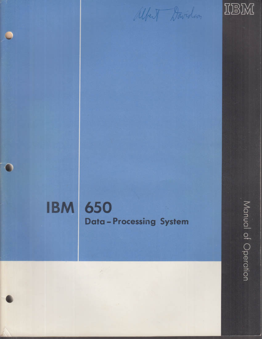 Image for IBM 650 Data-Processing System Manual of Operation 1955 revision