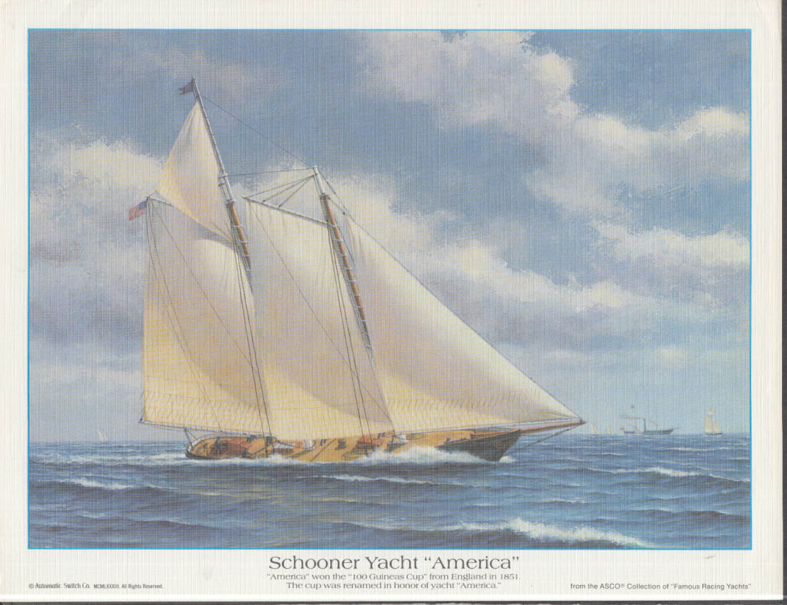 Image for 1851 America's Cup Schooner America Automatic Switch print 1988
