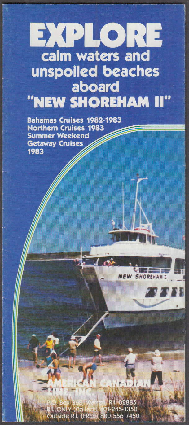 Image for American Canadian Line M V New Shoreham II timetable folder 1983