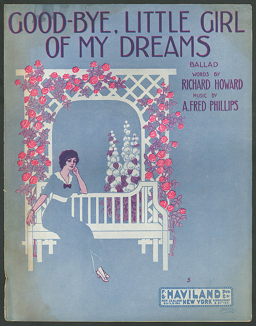 Image for Good-Bye Little Girl of My Dreams pretty girl music 1913 Starmer art