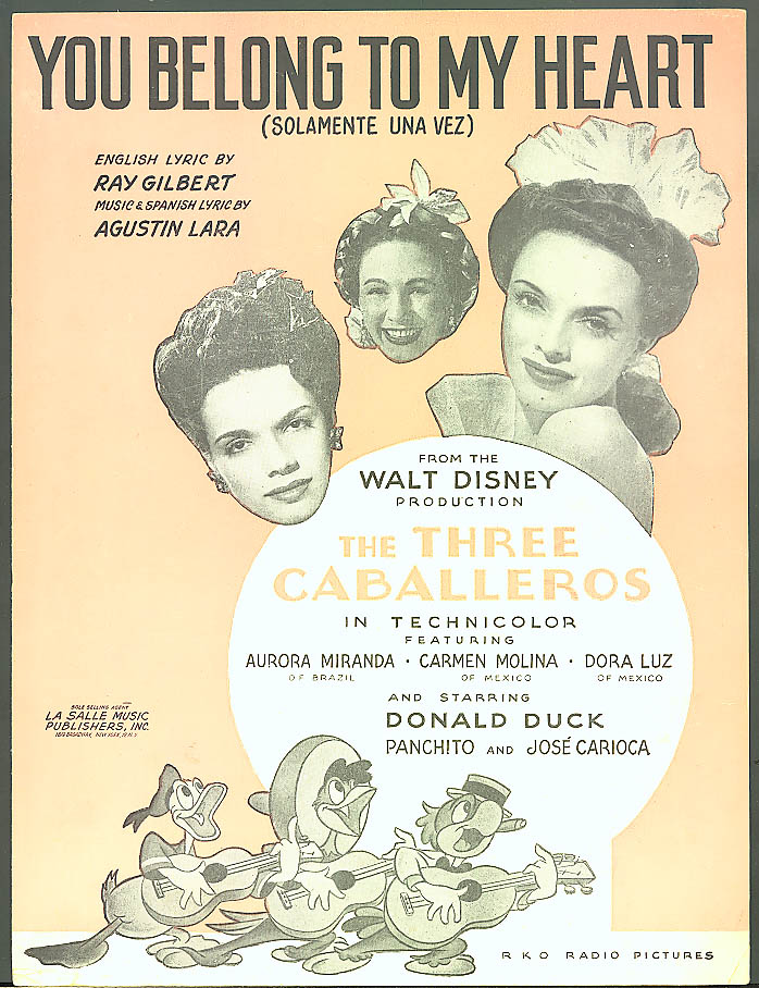 Image for You Belong to My Heart sheet music Walt Disney 3 Caballeros 1943