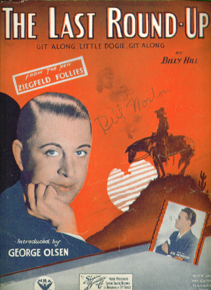 Image for The Last Round-Up 1933 Sheet music