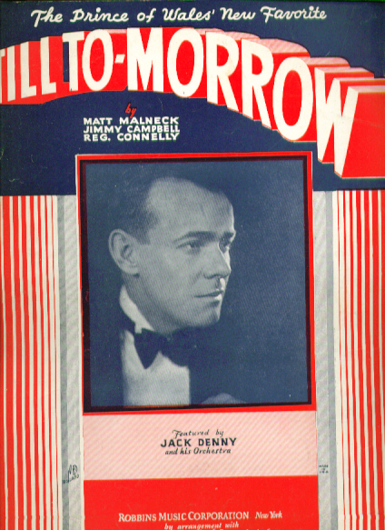 Image for Till To-Morrow 1932 Sheet music