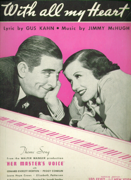 Image for With All My Heart 1935 Sheet music