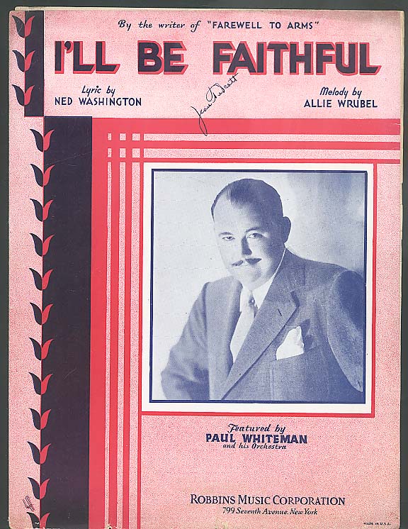 Image for I'll Be Faithful sheet music 1933