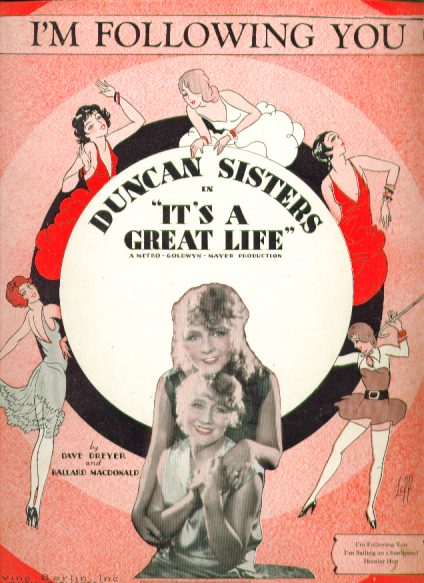 Image for I'm Following You 1929 music Duncan Sisters