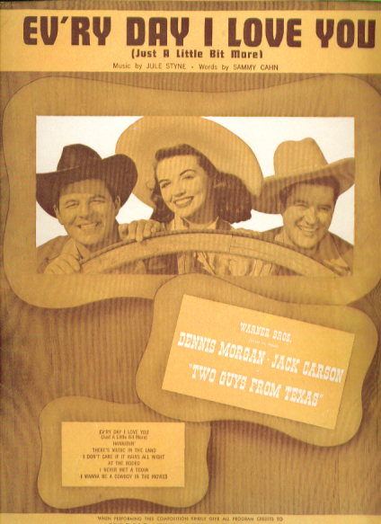 Image for Ev'ry Day I Love You 1948 Sheet music