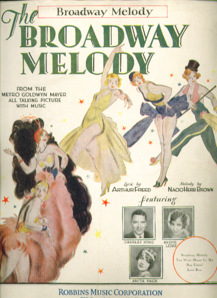 Image for Broadway Melody 1929 sheet music Bessie Love