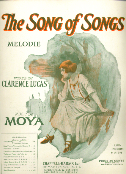 Image for The Song of Songs 1914 sheet music