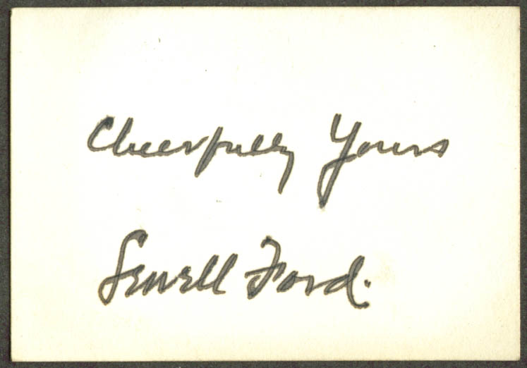 Image for Author Sewell Ford autograph card 1920s