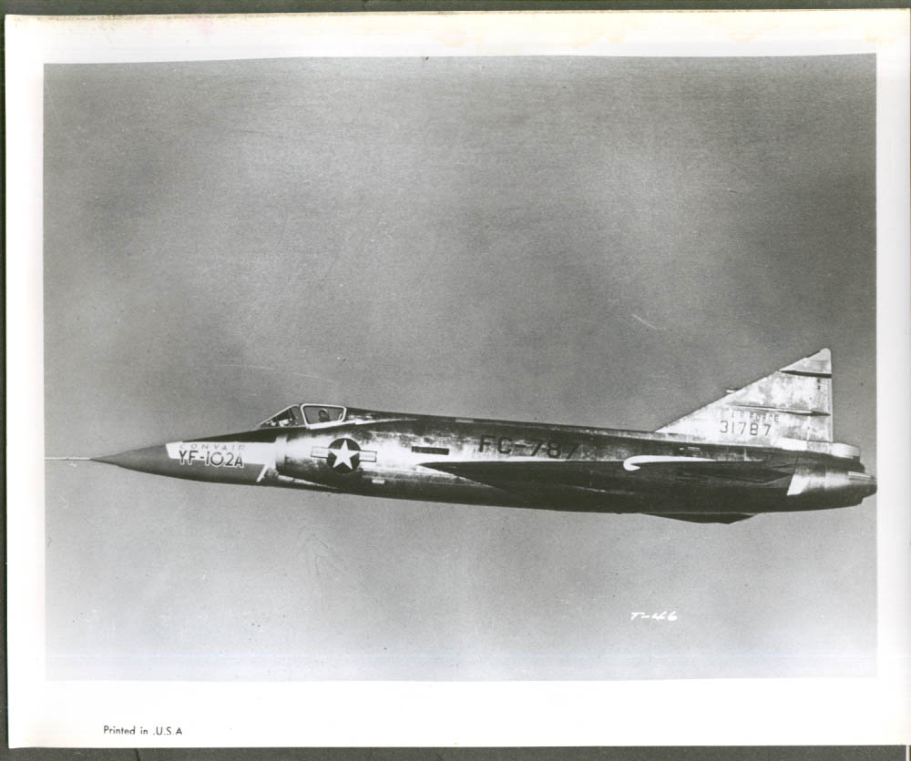 Image for USAF Convair YF-102A Delta Dagger movie still 8x10 1950s