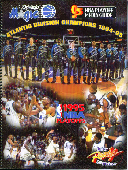 Image for 1995 Orlando Magic Playoffs Media Guide NBA Basketball