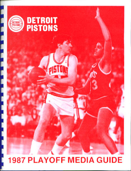 Image for 1987 Detroit Pistons Playoffs Media Guide NBA Basketball