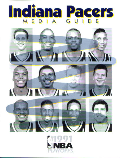 Image for 1991 Indiana Pacers Playoffs Media Guide NBA Basketball