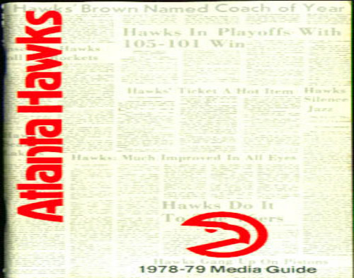 Image for 1978-1979 Atlanta Hawks Media Guide NBA Basketball