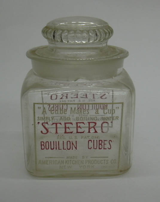 Image for Steero Bouillon Cubes glass jar American Kitchen Products ca 1910