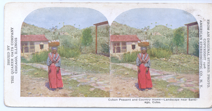 Image for 1906 Stereoview Cuban Peasant Home Santiago