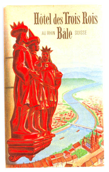 Image for Hotel des Trois Rois Bale sticker 1950s