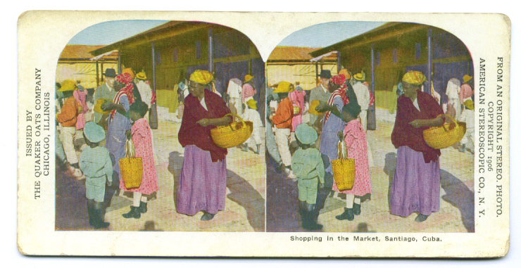 Image for Quaker Santiago Cuba market color stereo 1906