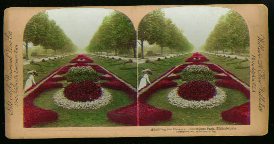 Image for Flowers Fairmount Park Philadelphia 1901 stereoview