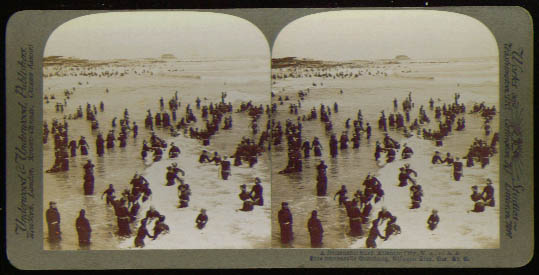 Image for Surf Bathers Atlantic City New Jersey stereoview 1899?