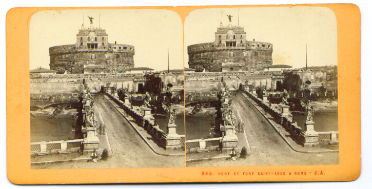 Image for Bridge & Fort Saint-Ange Rome stereoview 187?