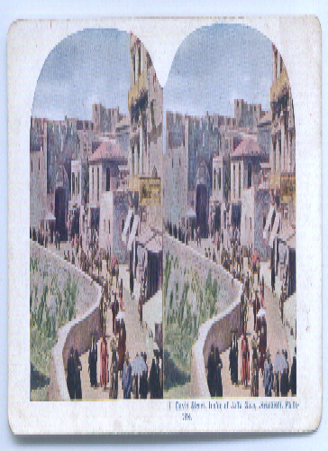 Image for David St Jaffa Gate Jerusalem stereoview