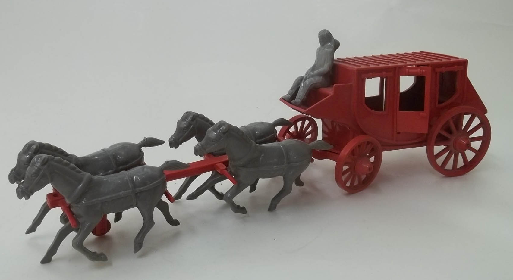 Image for Cowboys horses 2 stagecoaches covered wagon open wagon riders 4 bandits 1950s