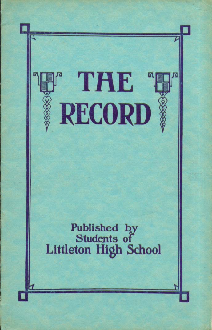 Image for The Record Littleton High School Littleton New Hampshire 1928 Yearbook