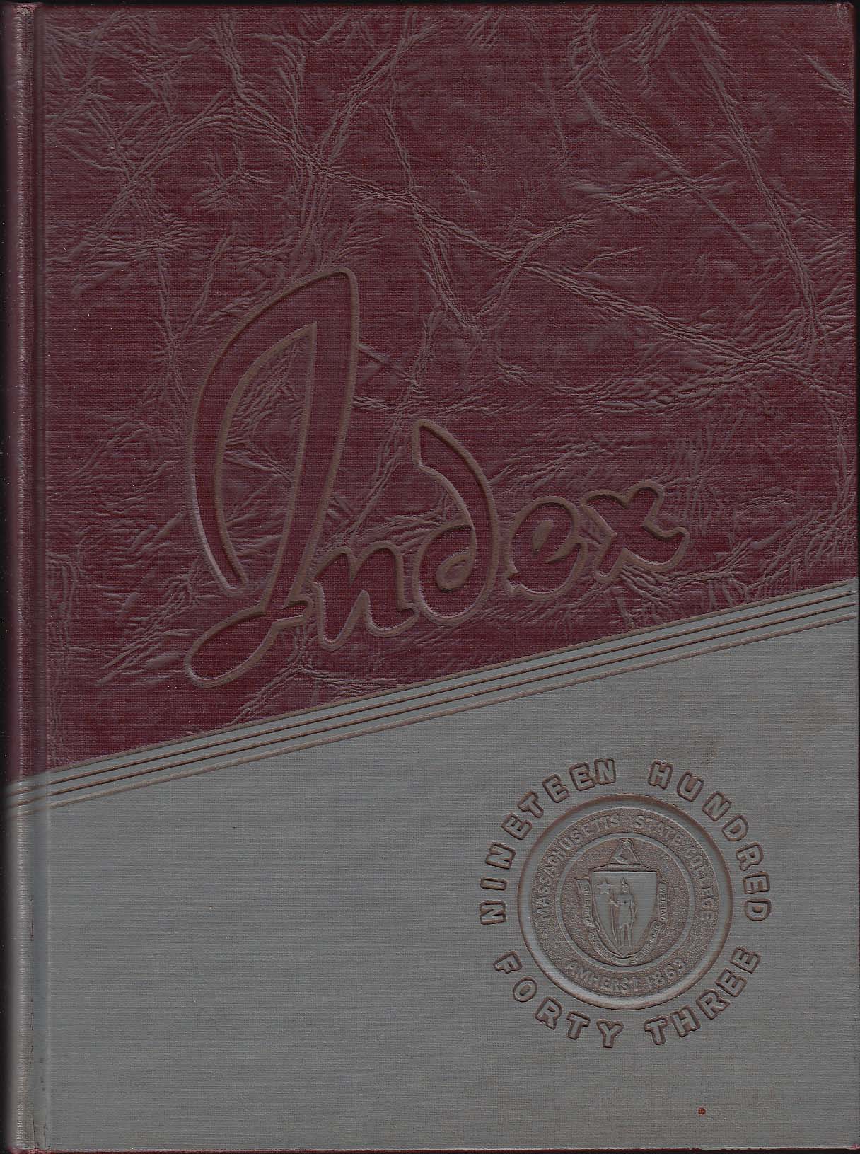 Image for Index 1943 Yearbook Massachusetts State College Amherst MA