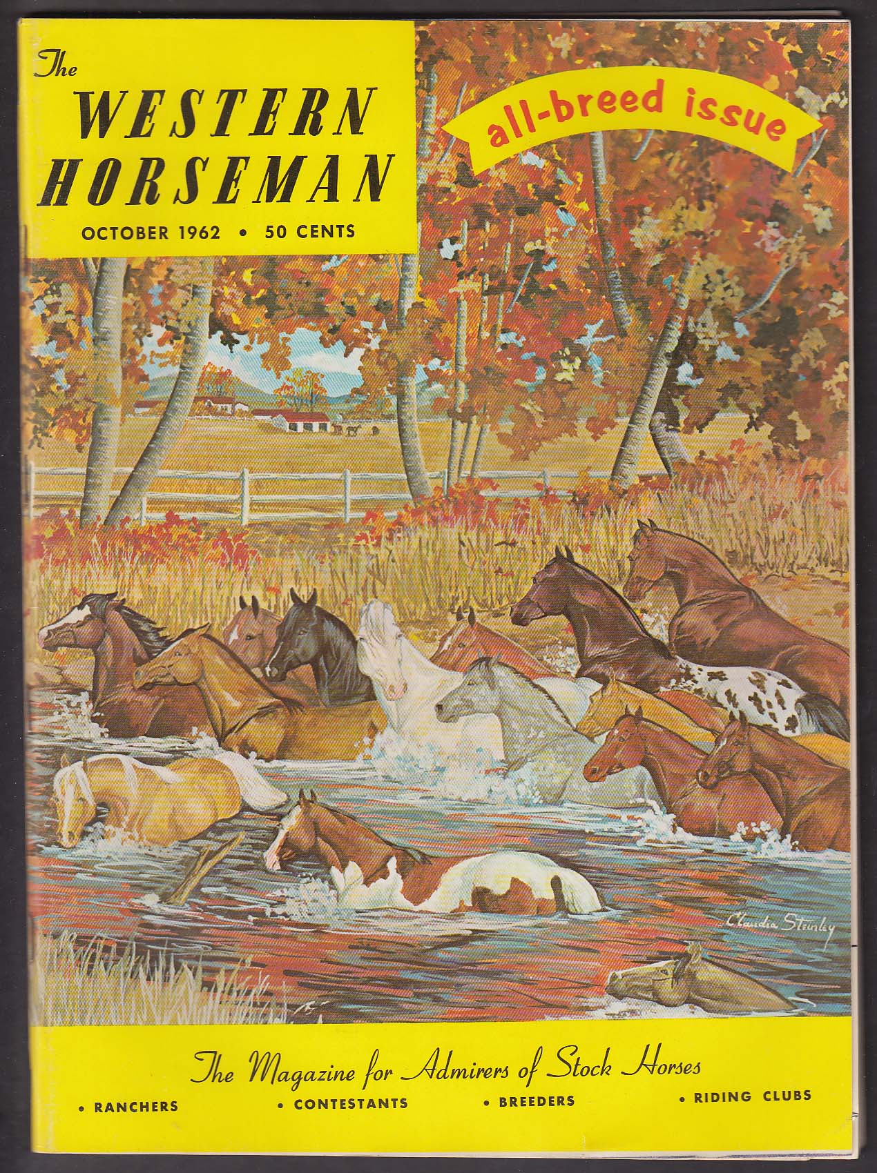 Image for WESTERN HORSEMAN Percheron Medicated Poultices Mustangs Arabian Pinto 10 1962