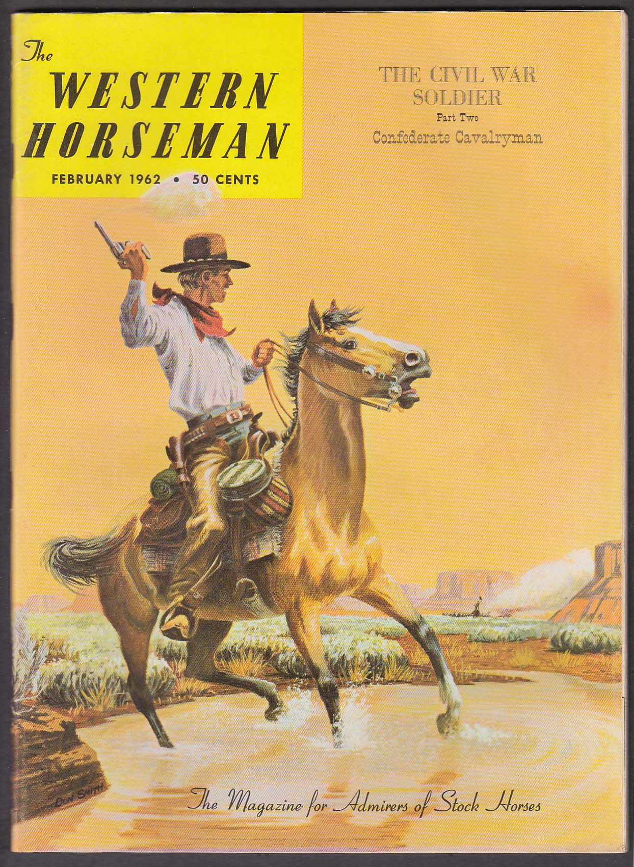 Image for WESTERN HORSEMAN Civil War Confederate Cavalryman Poco Lena + 2 1962