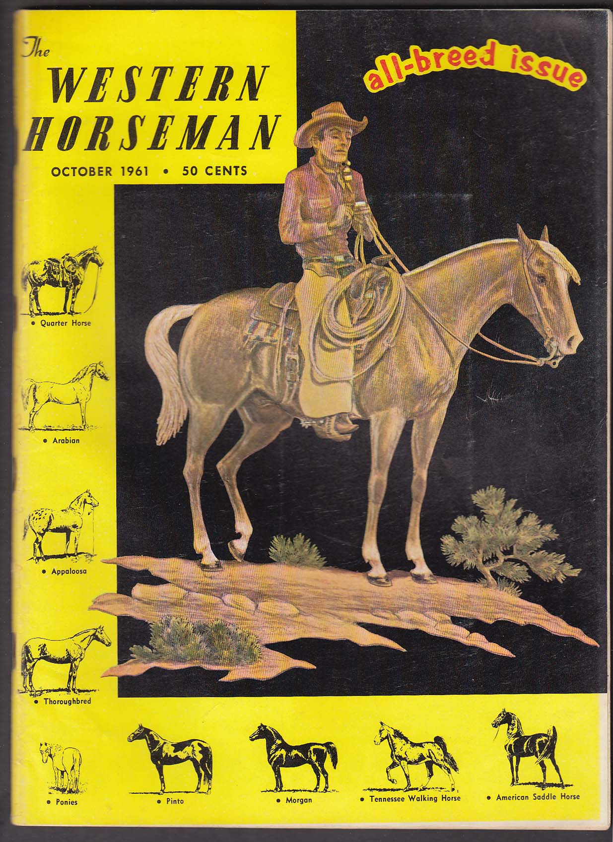 Image for WESTERN HORSEMAN Half-Breed Morgans Missouri Fox Appaloosa Trakehner + 10 1961