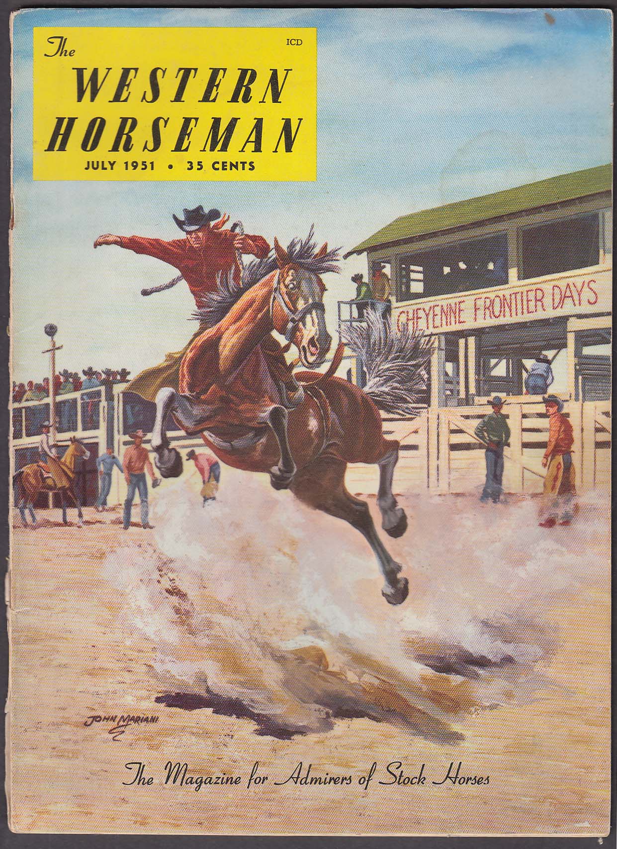 Image for WESTERN HORSEMAN Cheyenne Indian Mustangs American Thoroughbred + 7 1951