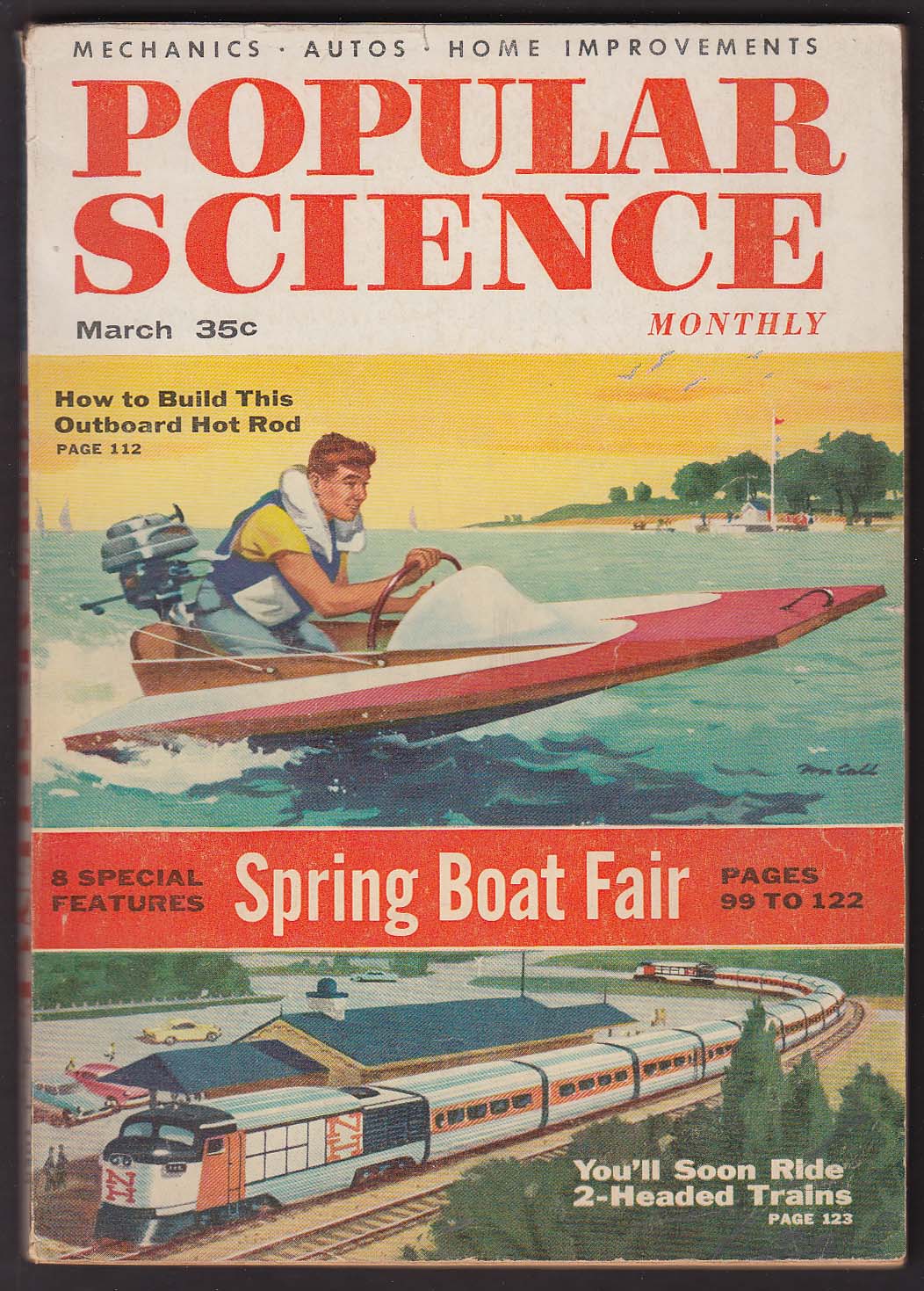 Image for POPULAR SCIENCE Spring Boat Fair Aluminum Pontiac Sports Car ++ 3 1956