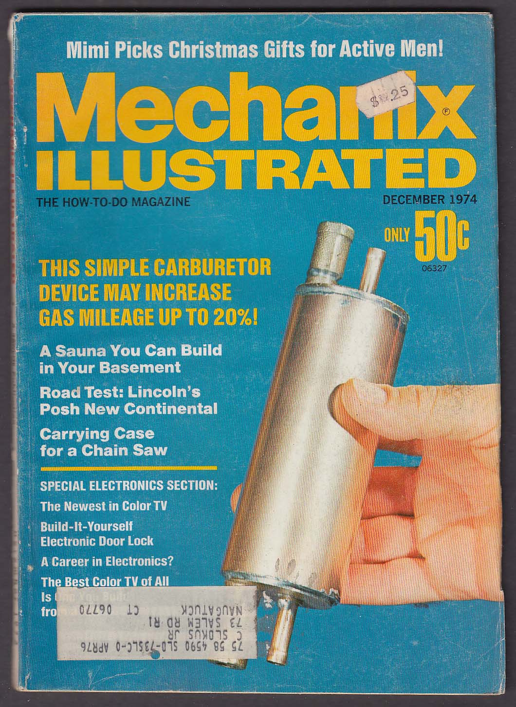 Image for MECHANIX ILLUSTRATED 1975 Lincoln Continental road test carburetor ++ 12 1974