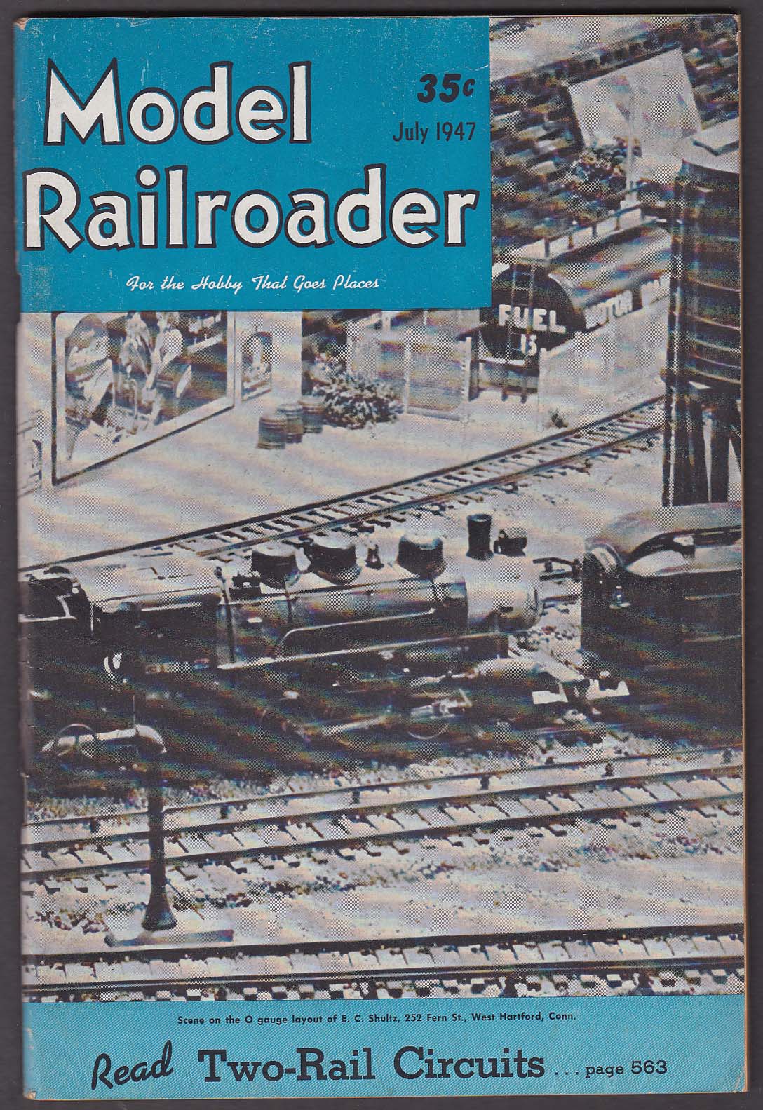 Image for MODEL RAILROADER Two-Rail Circuit Symposium Baggage Truck Layout ++ 7 1947