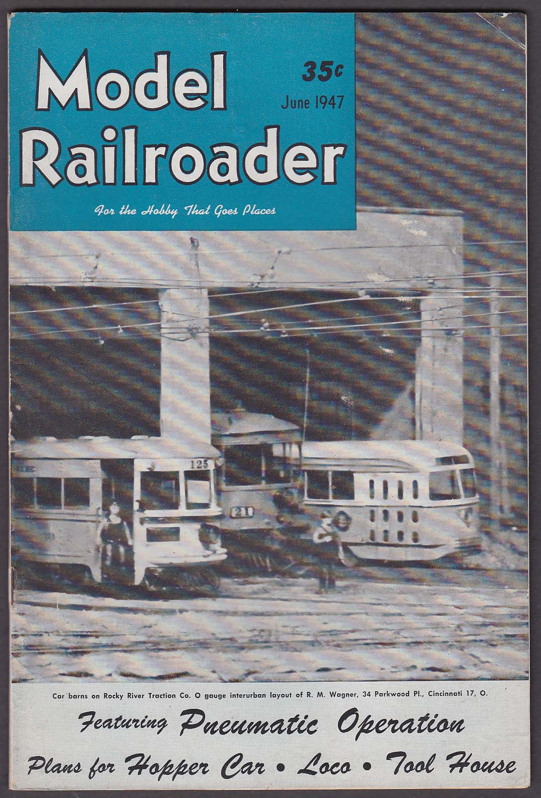 Image for MODEL RAILROADER Pneumatic Operation Hopper Car Plans Tool House ++ 6 1947
