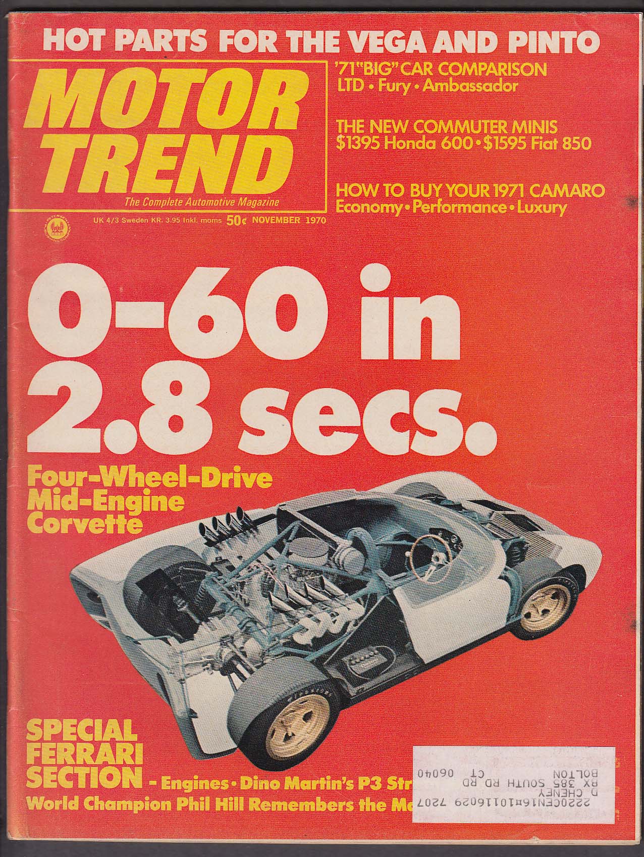 Image for MOTOR TREND AMC Ambassador Ford LTD Plymouth Sport Fury road tests ++ 11 1970