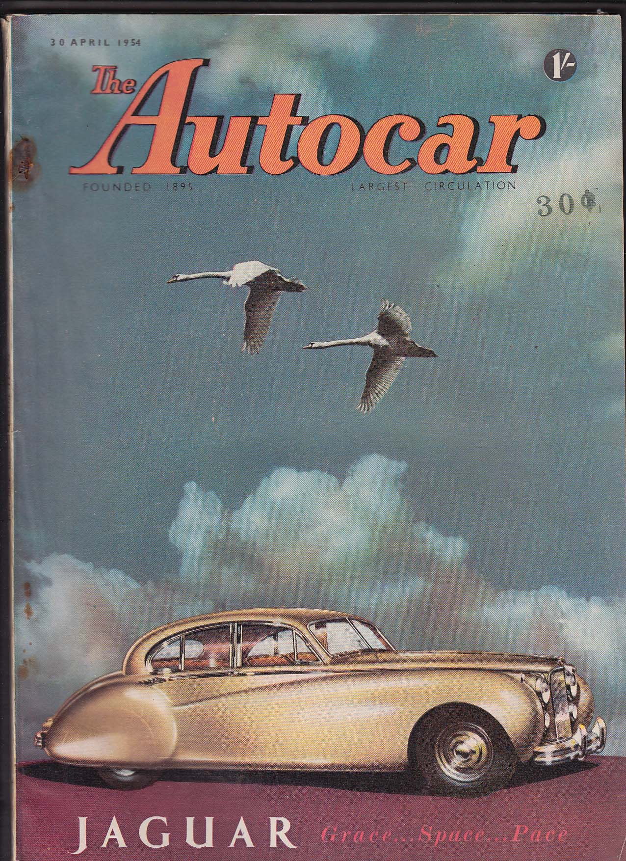 Image for The AUTOCAR Fiat 1400 Diesel Saloon road test Snetterton Race ++ 4/30 1954