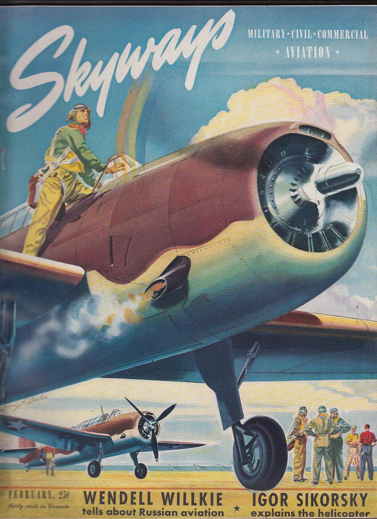 Image for SKYWAYS Wendell Willkie Igor Sikorsky Helicopter Teziutlan + 2 1943